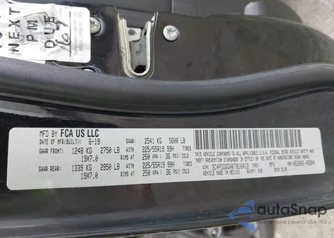 2019 Dodge Journey Crossroad Awd z USA, uszkodzony, nr VIN 3C4PDDGGXKT816412